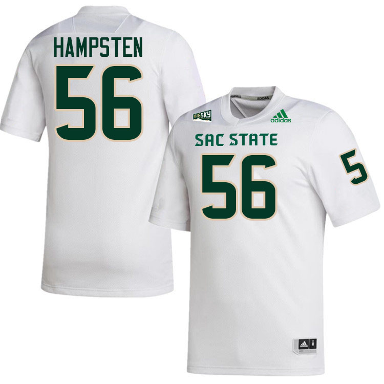 Dylan Hampsten SAC State Jersey,Sacramento State Hornets #56 Dylan Hampsten Jersey-White